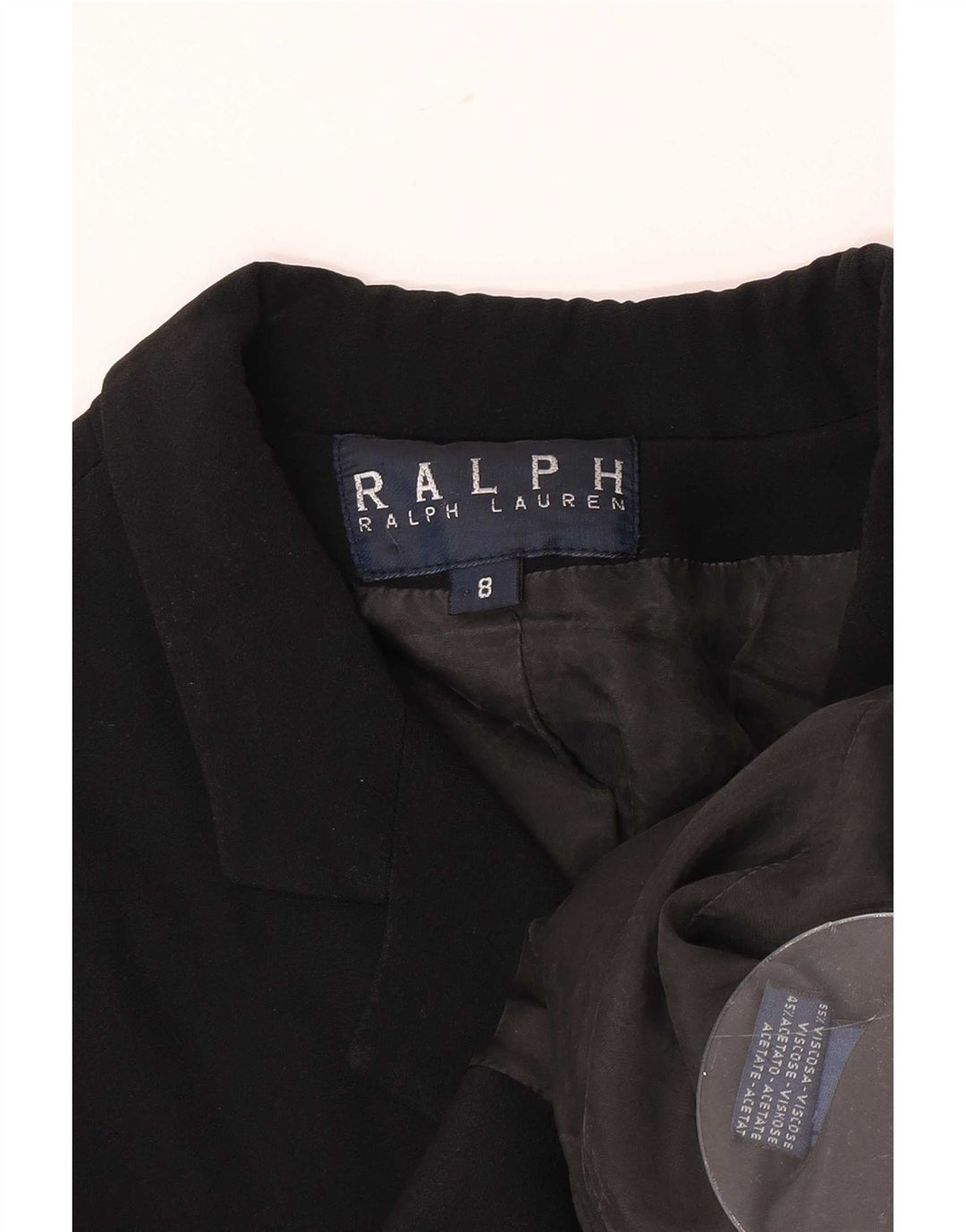Damski płaszcz Ralph Lauren US 8 Średni czarny wiskoza
