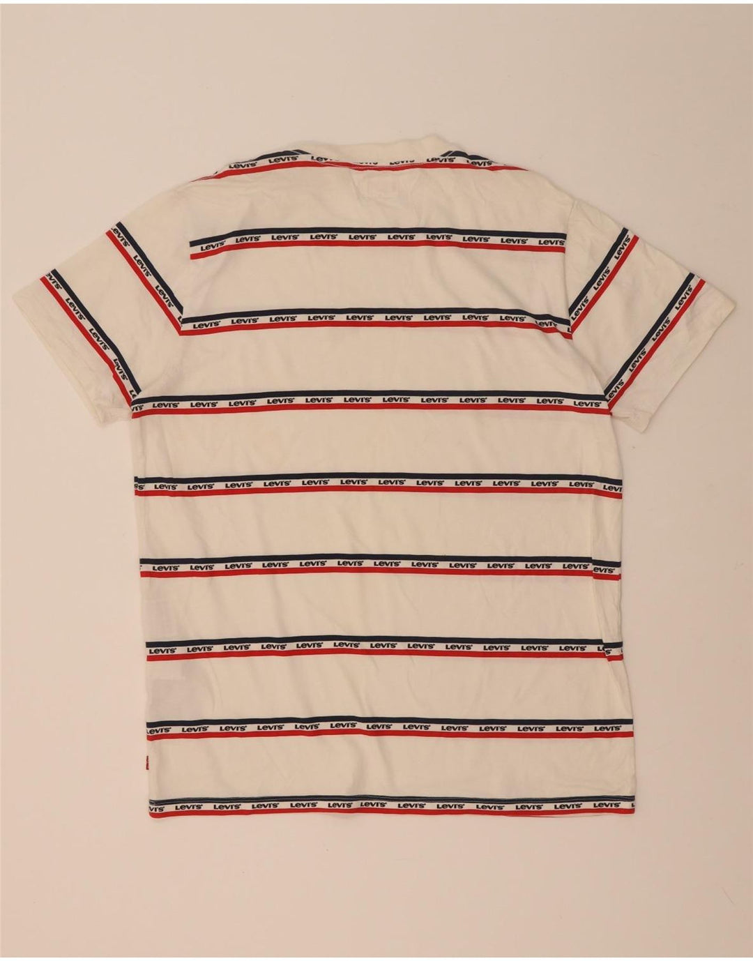 Męski T-shirt z grafiką Levi's, duży, bawełniany w białe paski
