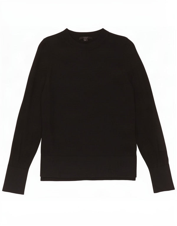 Cos Damski sweter z okrągłym dekoltem UK 6 XS, czarna wełna
