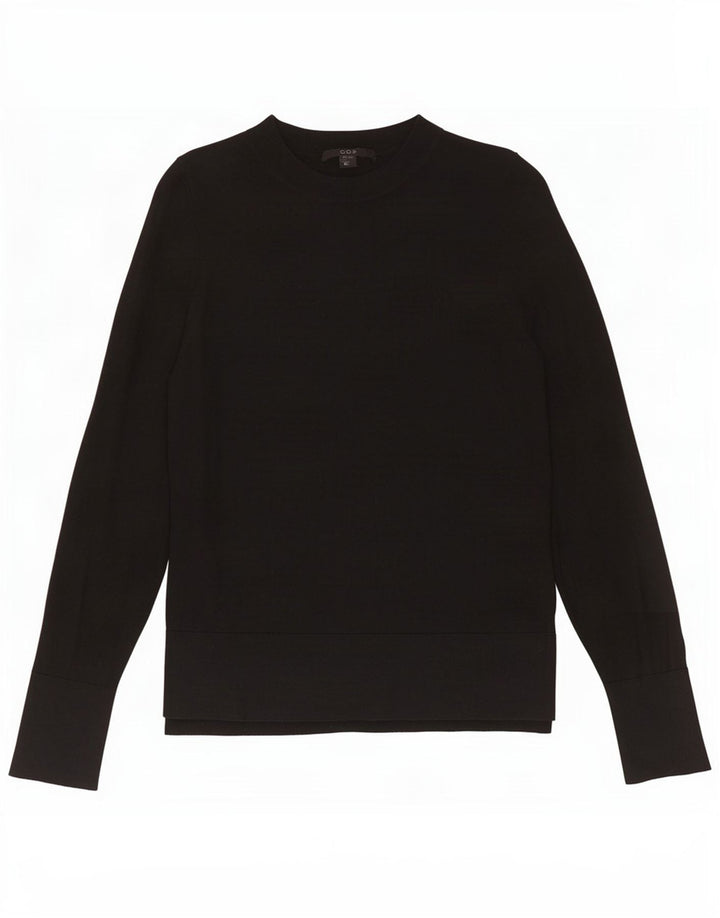 Cos Damski sweter z okrągłym dekoltem UK 6 XS, czarna wełna