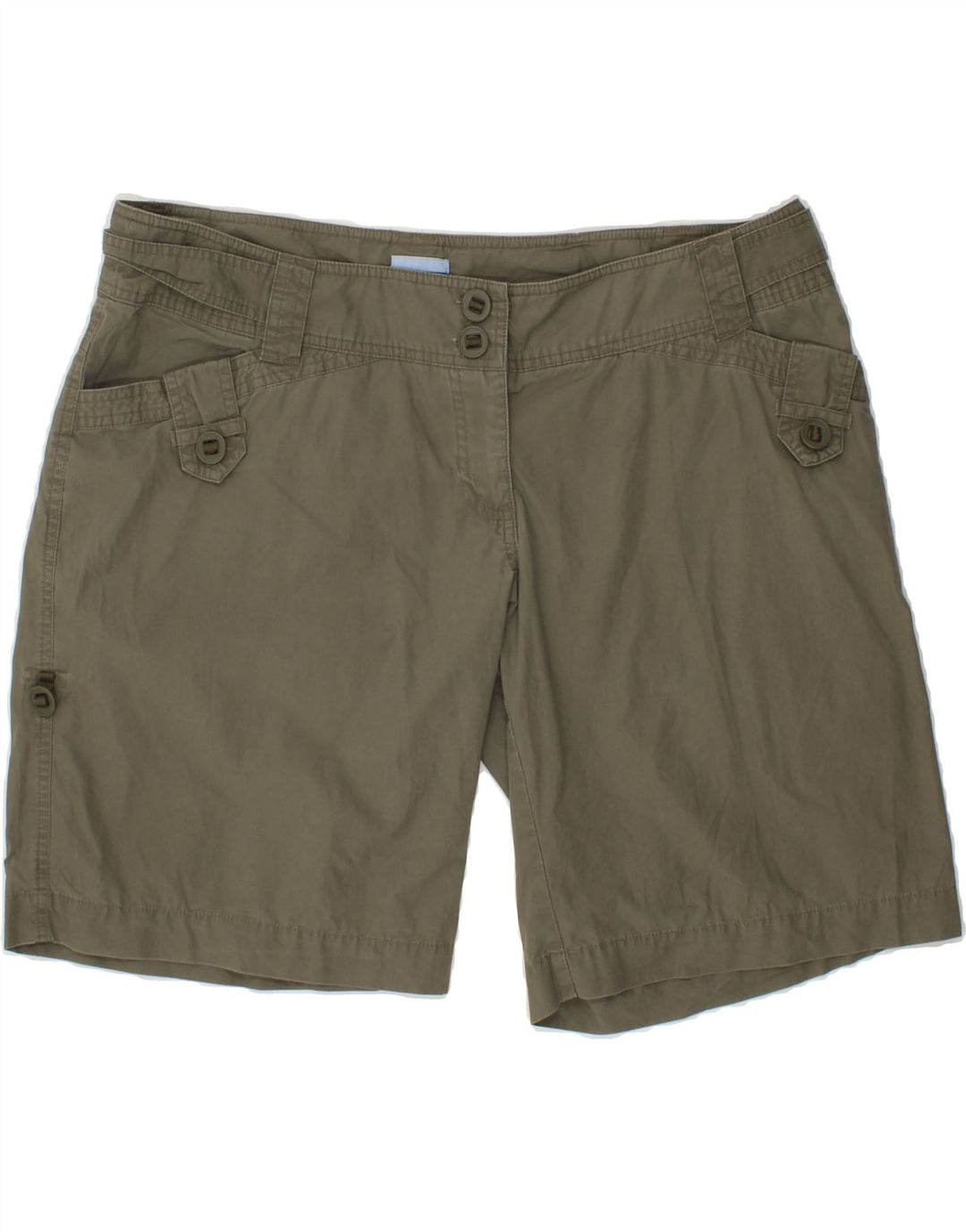 OASIS Womens Bermuda Shorts US 16 2XL W42 Khaki Cotton Vintage Oasis and Second-Hand Oasis from Messina Hembry 