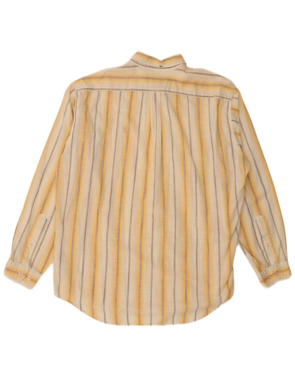 MARLBORO CLASSICS Mens Shirt XL Yellow Striped Cotton
