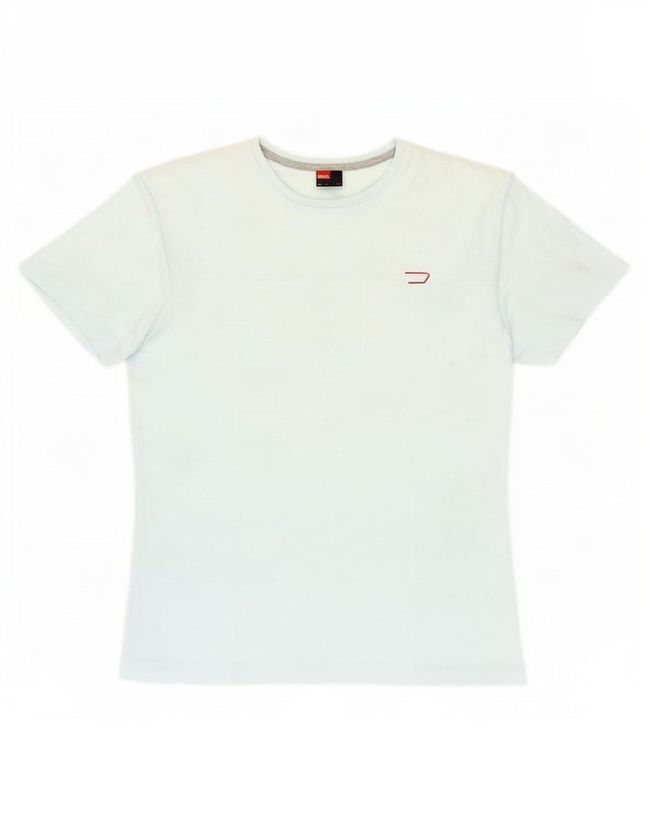 T-shirt męski Diesel, bawełniany, średni niebieski