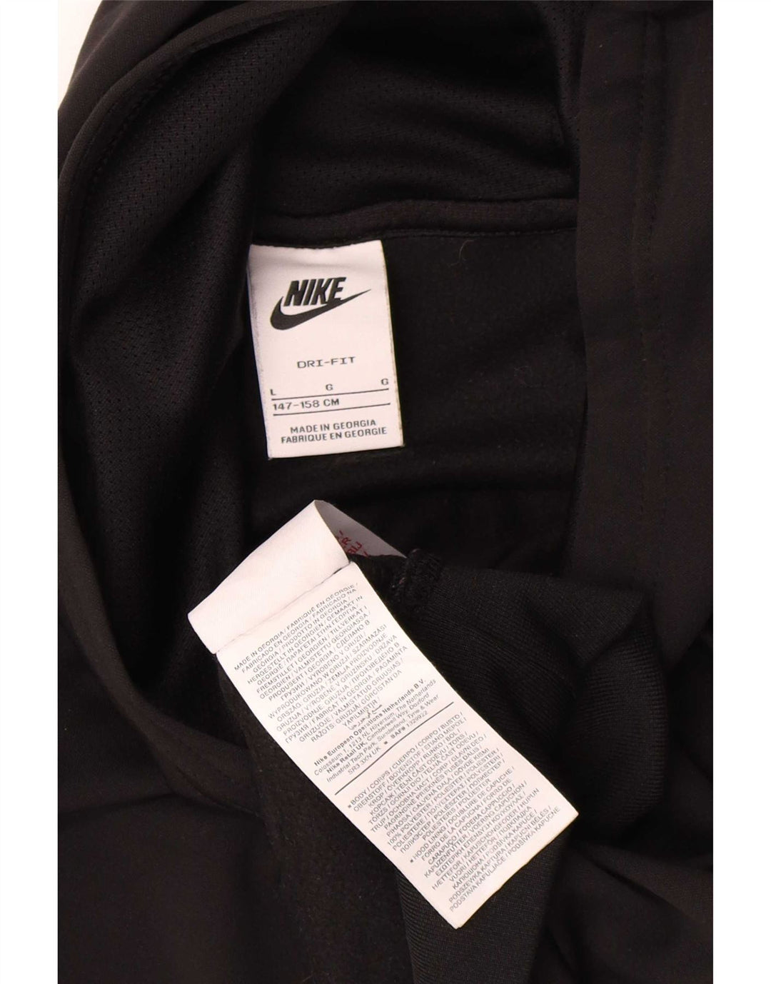 Chłopięcy sweter z kapturem Nike z grafiką, rozmiar 12-13 lat, duży, czarny, poliester