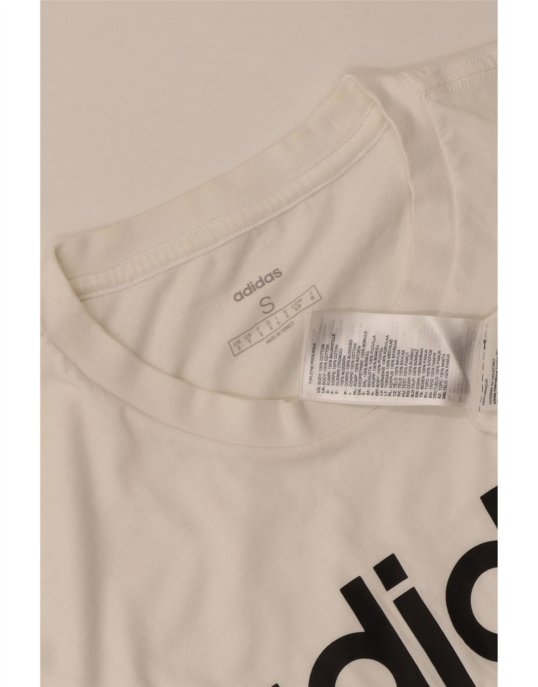 Męska koszulka z grafiką Adidas, mała, biała, bawełniana