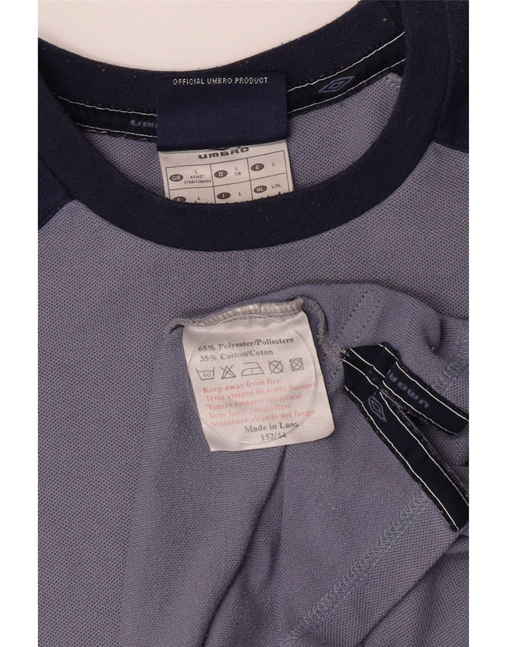 T-shirt męski Umbro, duży, niebieski, poliestrowy blok kolorów