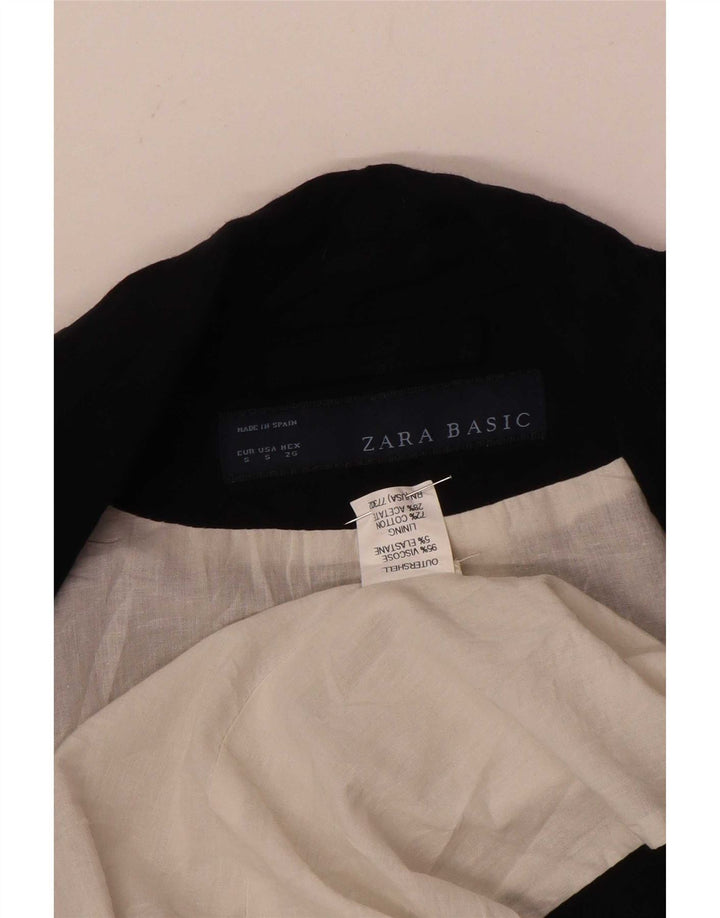 Damska marynarka Zara zapinana na 1 guzik UK 10 Small, czarna wiskoza