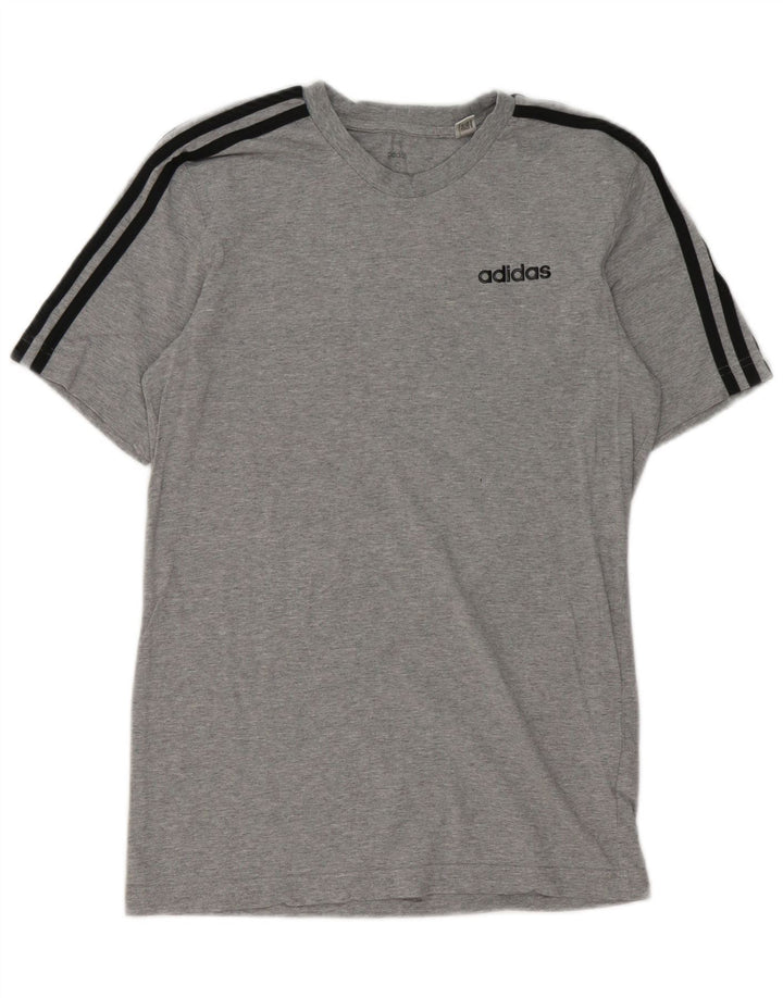 Adidas Męska Koszulka Top Mała Szara Bawełna