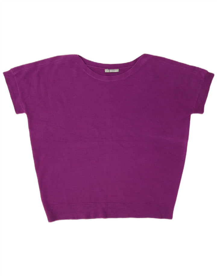 Marks & Spencer Damski sweter z okrągłym dekoltem, UK 18 XL, bordowy