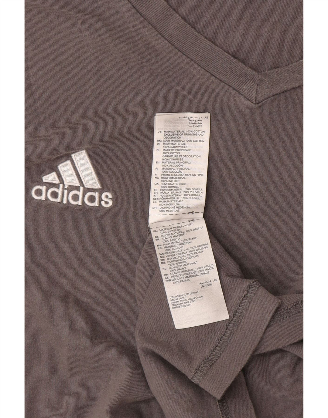 Adidas Męska koszulka Top 2XL Szara bawełna