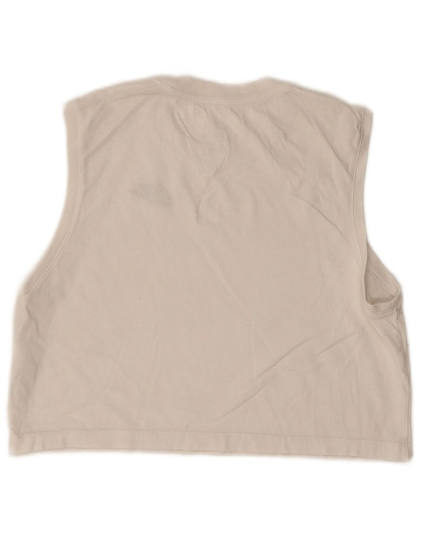 Damska koszulka typu Crop Oversize z kamizelką Nike, UK 6 XS, biała bawełna