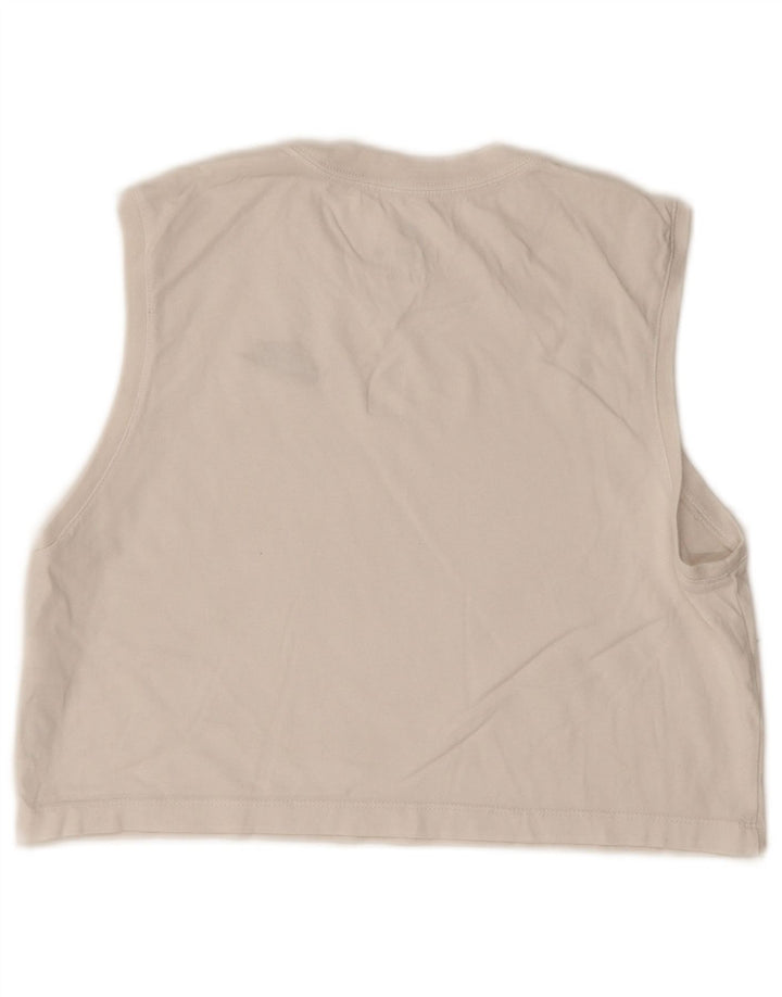 Damska koszulka typu Crop Oversize z kamizelką Nike, UK 6 XS, biała bawełna