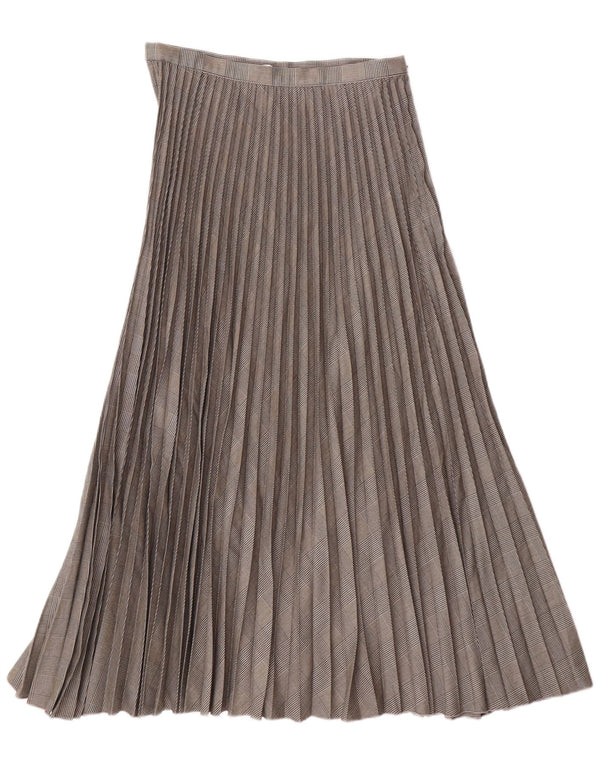 H&M Damska plisowana spódnica nożowa EU 38 Medium W28 Szary poliester w pepitkę