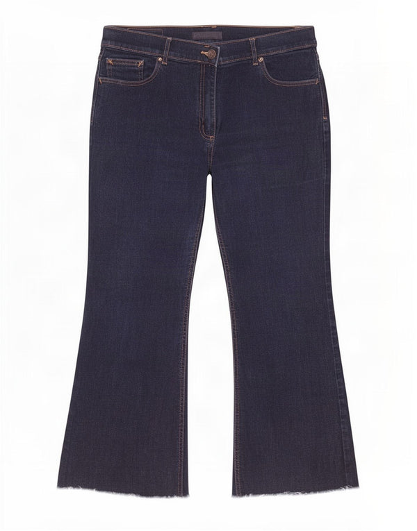 Marks & Spencer Damskie Crop Bootcut Jeansy UK 16 Duże W32 L25 Granatowe