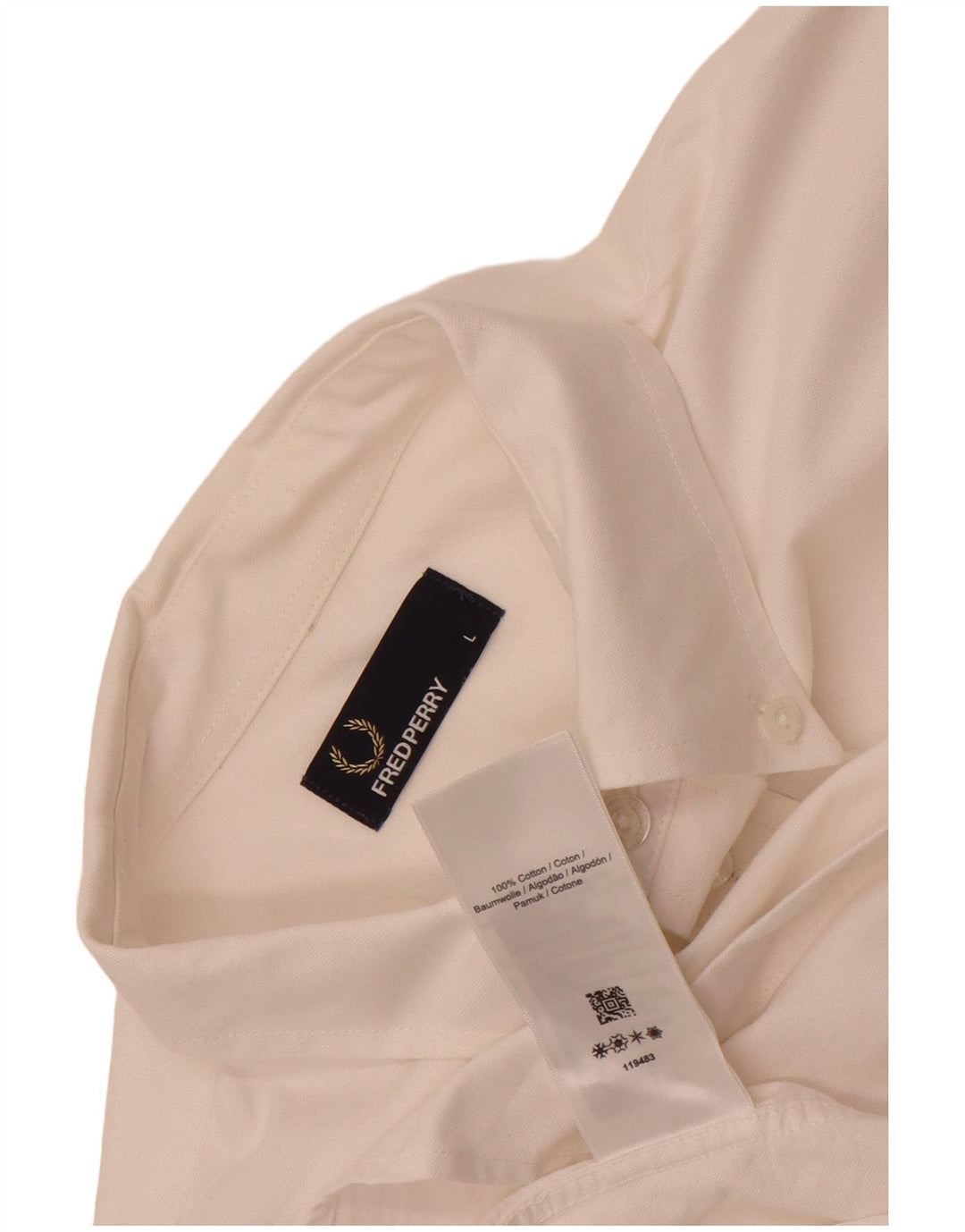 Koszula męska Fred Perry, duża, biała, bawełniana