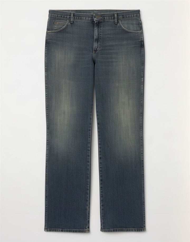 Męskie jeansy Bootcut Wrangler W38 L34, niebieskie, bawełniane