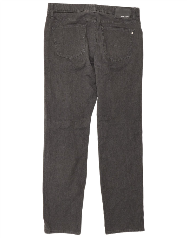 Męskie proste dżinsy Pierre Cardin W36 L34 Szary poliester