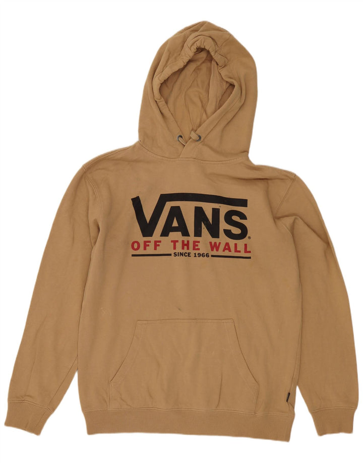 Męski sweter z kapturem Vans z grafiką, mały, beżowy, bawełniany