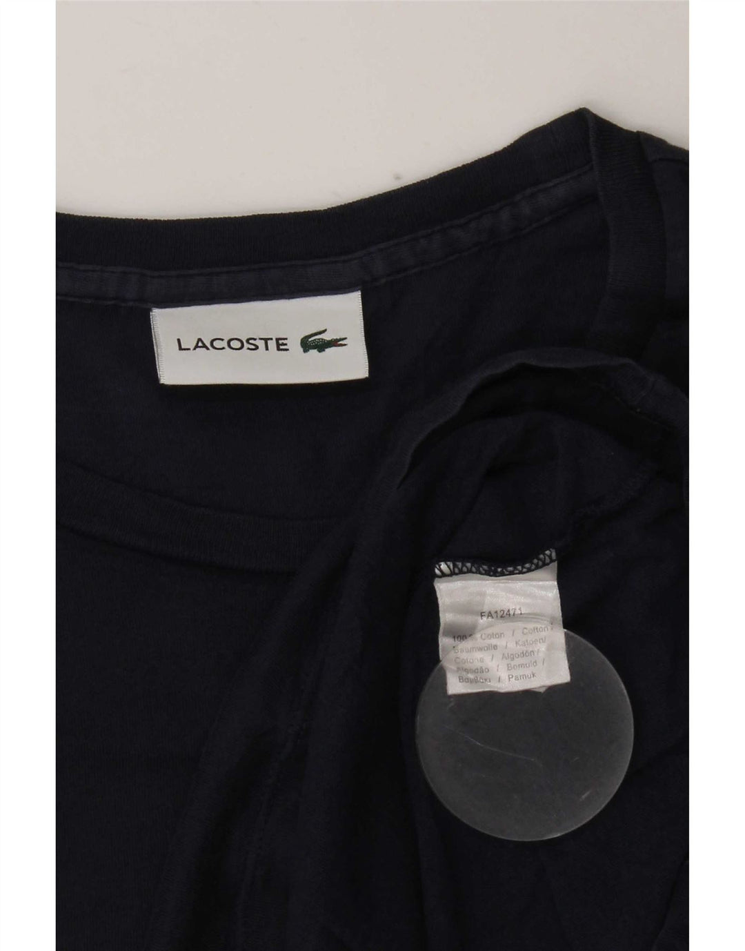 T-shirt męski Lacoste Top, średni, granatowy, bawełniany