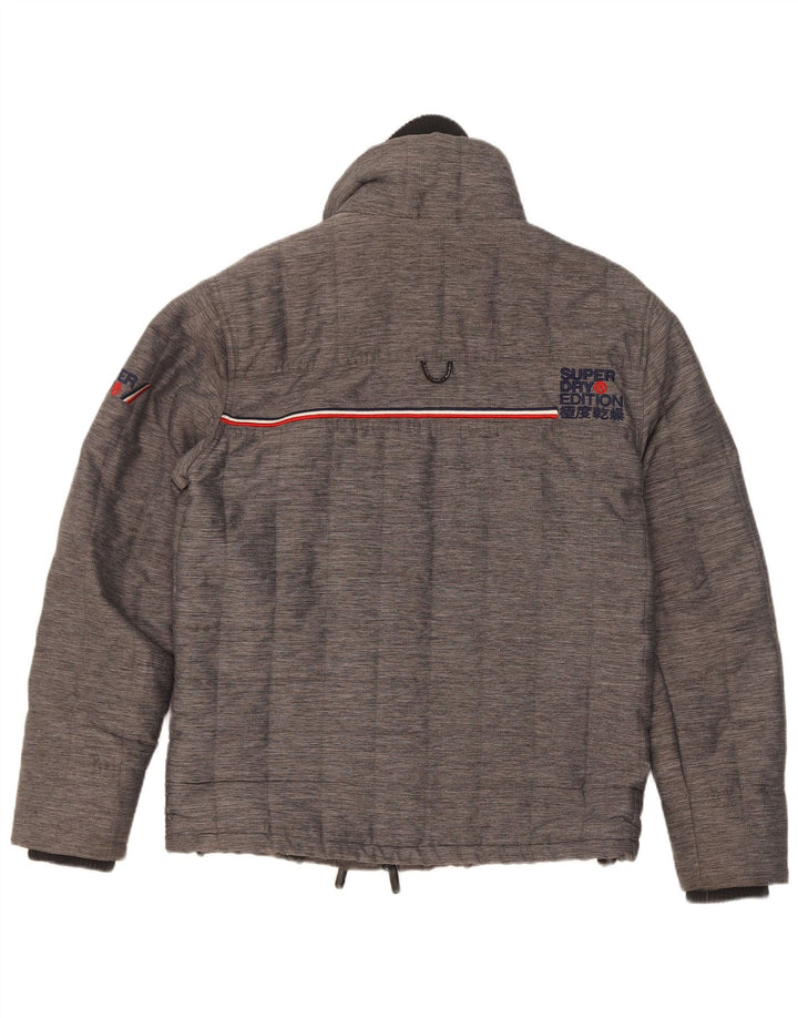 Męska kurtka wiatrówka Superdry The Windcheater UK 38, średnioszara, nakrapiana