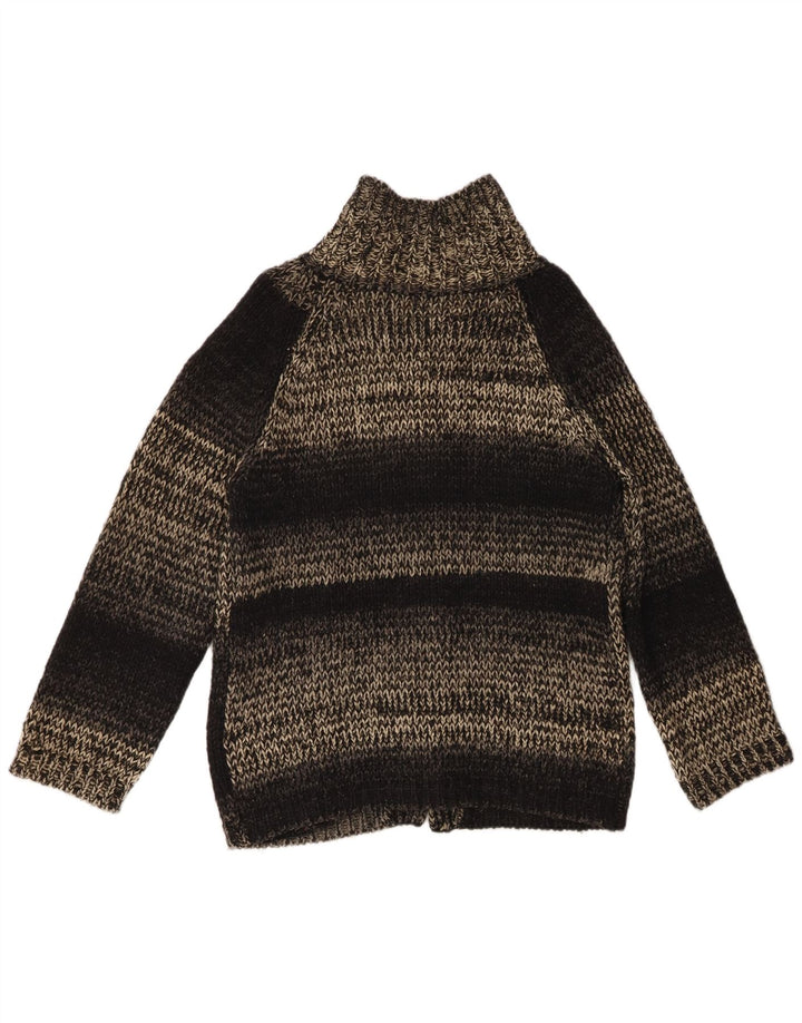 Vintage męska średnia czarna wełna nakrapiana