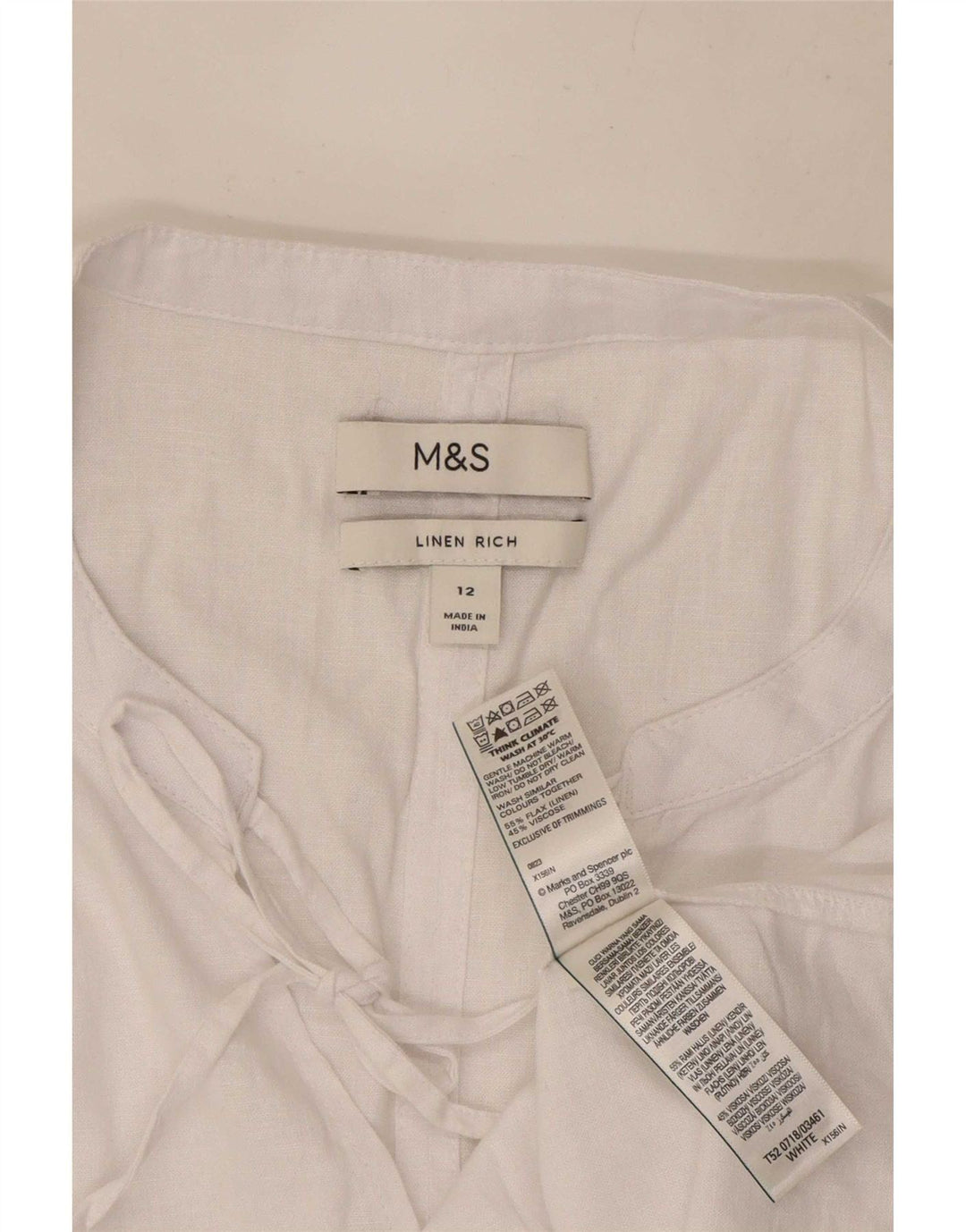 Bluzka damska Marks & Spencer Top UK 12 Medium White Linen