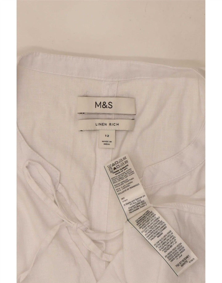 Bluzka damska Marks & Spencer Top UK 12 Medium White Linen