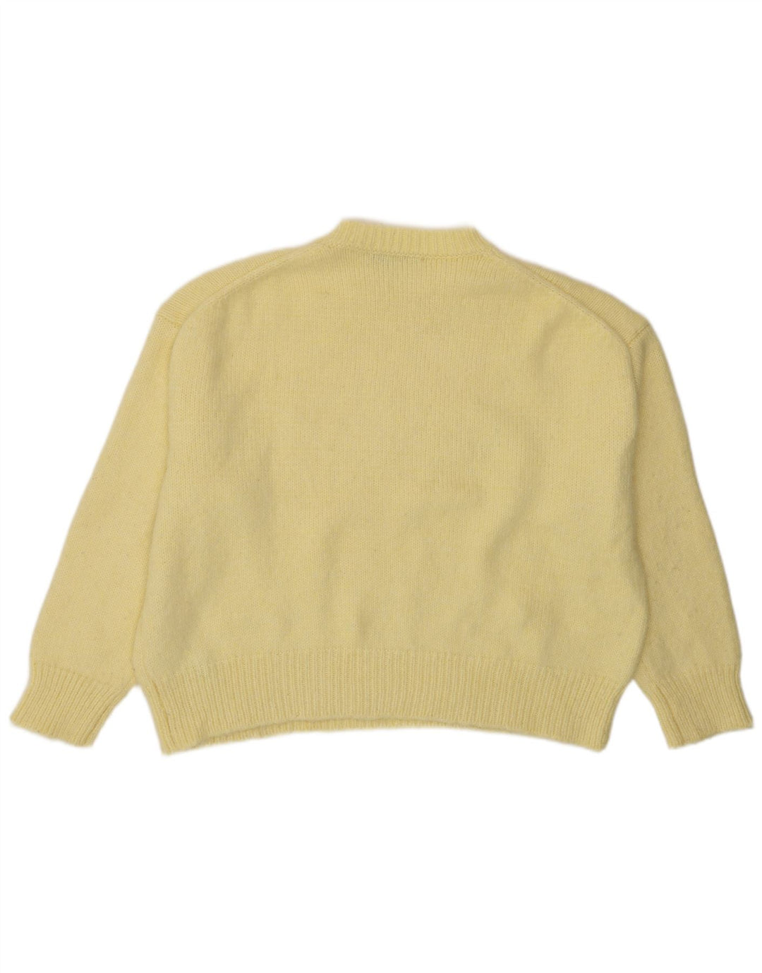 Damski sweter Zara Crop Oversize z okrągłym dekoltem UK 14 Średni żółty