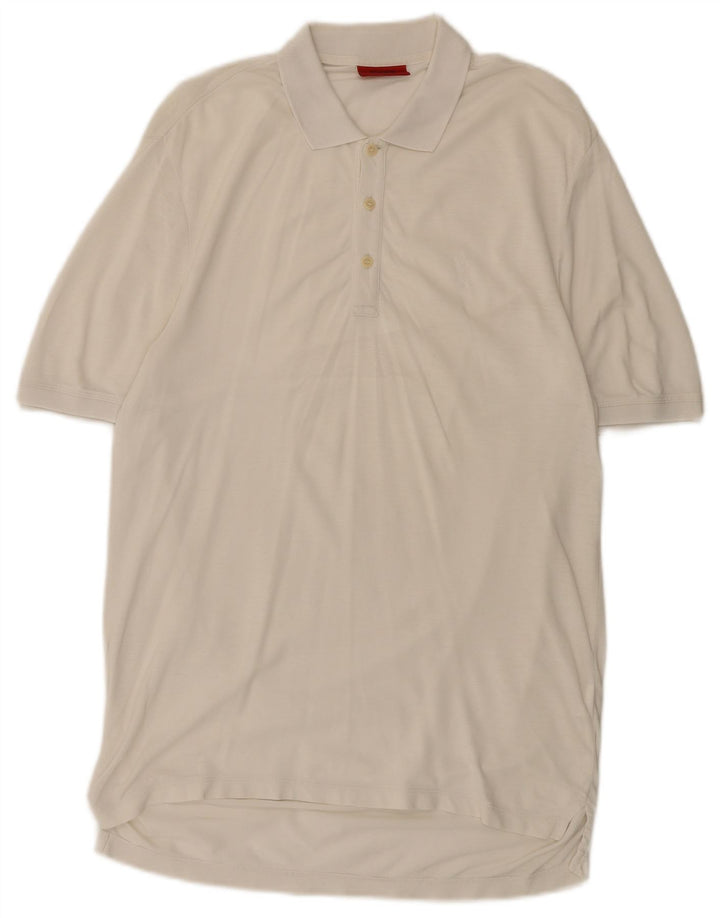 Męska koszulka polo Hugo Boss, mała, biała, bawełniana