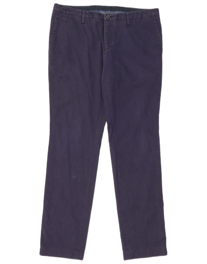 Męskie spodnie typu slim chino HUGO BOSS EU 50 Large W34 L32 Granatowa bawełna