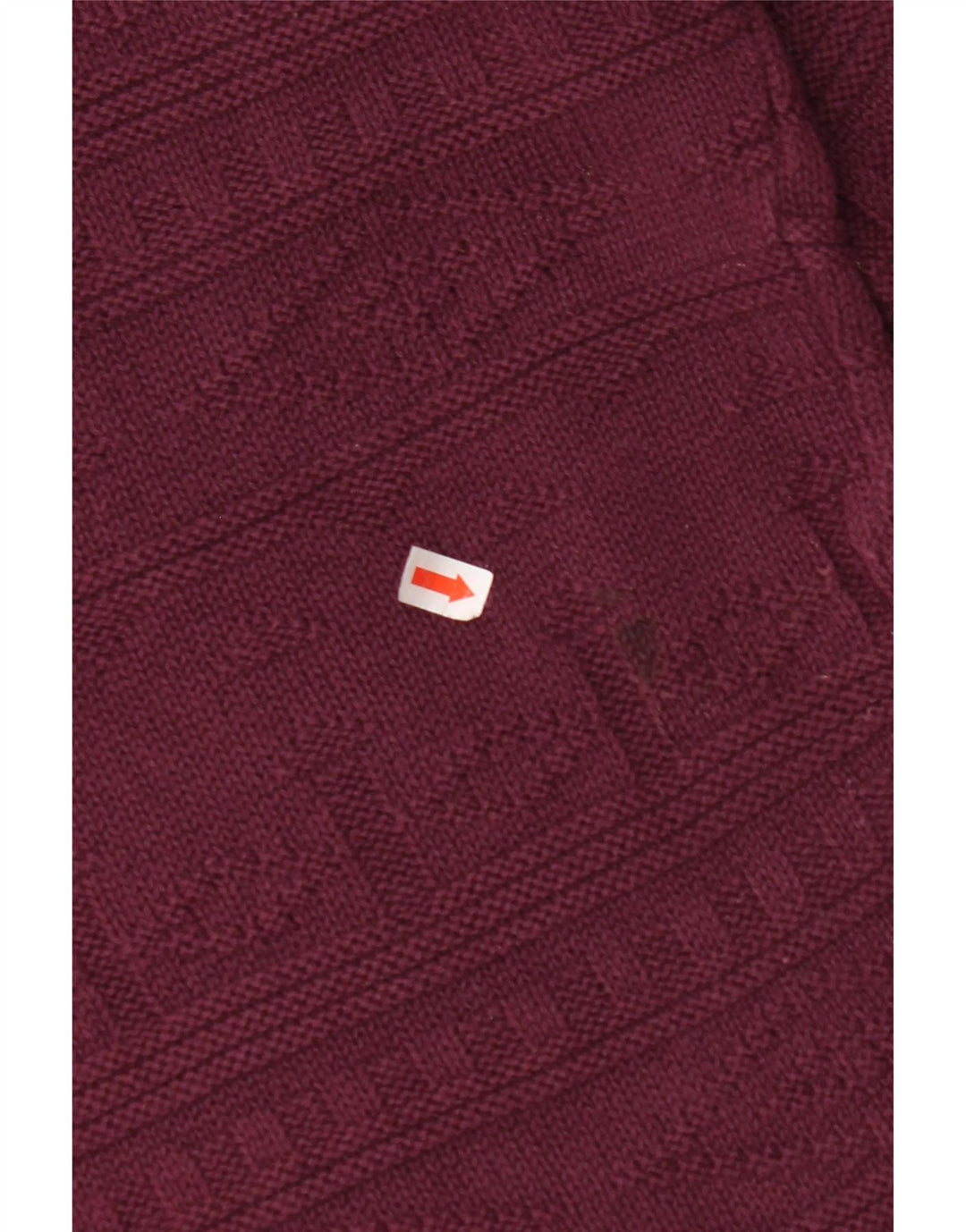 Męski sweter z okrągłym dekoltem w stylu VINTAGE, duży, bordowy