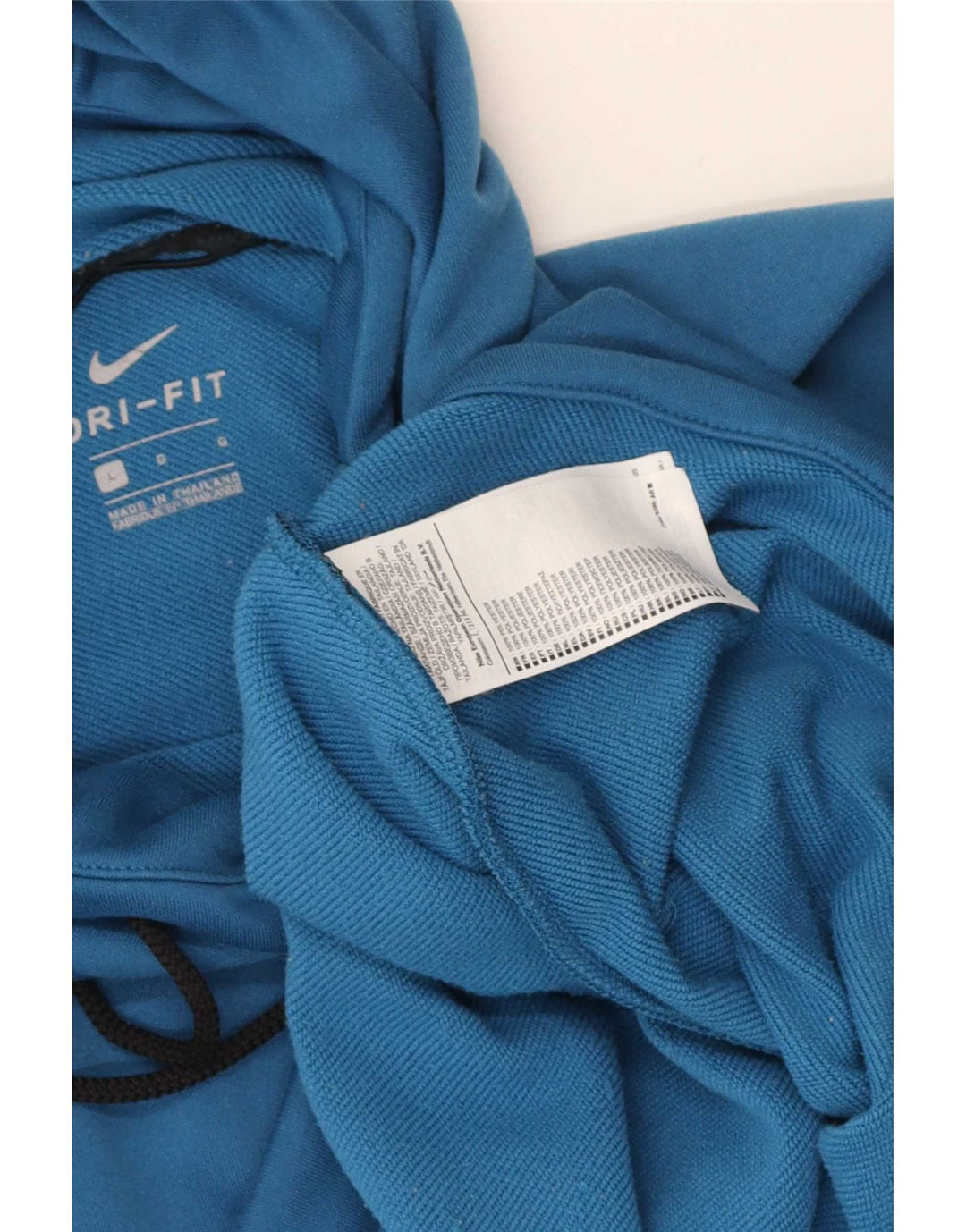 Męski sweter z kapturem i krótkim rękawem Nike Dri Fit, duży niebieski poliester