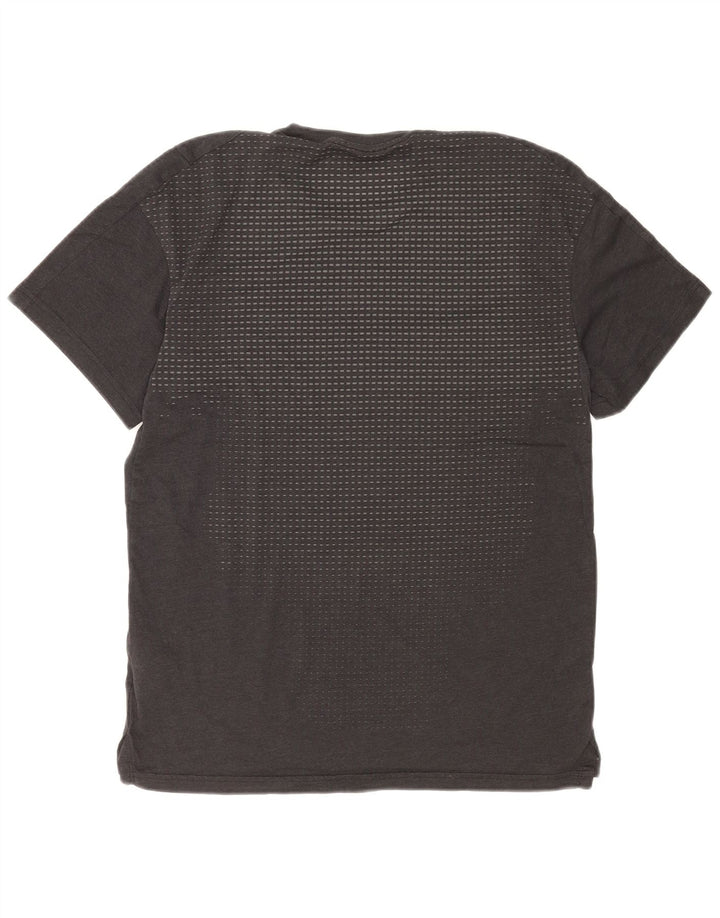 Męski T-shirt z grafiką Nike Dri Fit, mały, szary, bawełniany