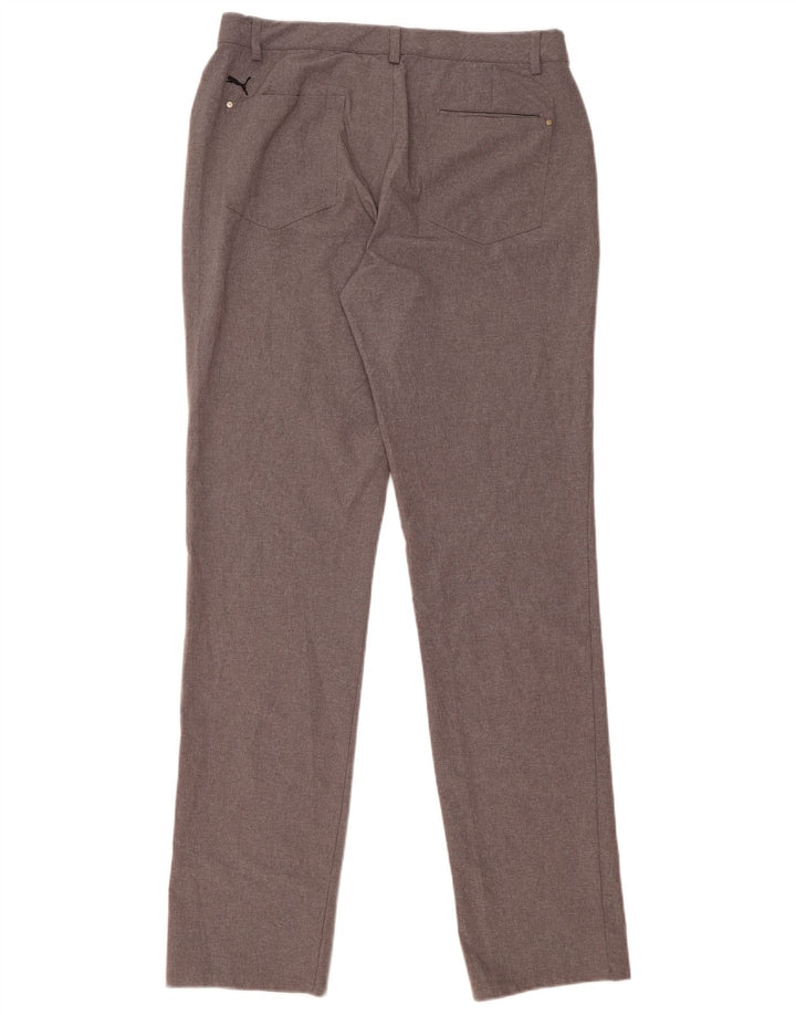 Męskie spodnie typu slim casual Puma W34 L36 Szary poliester