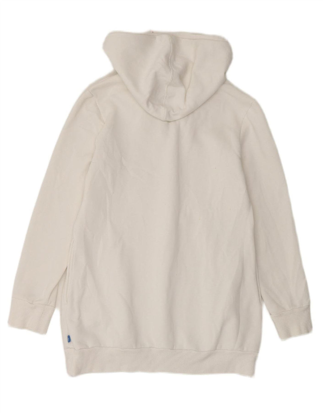 ADIDAS Womens Loose Fit Graphic Hoodie Jumper EU 42 Medium White Polyester