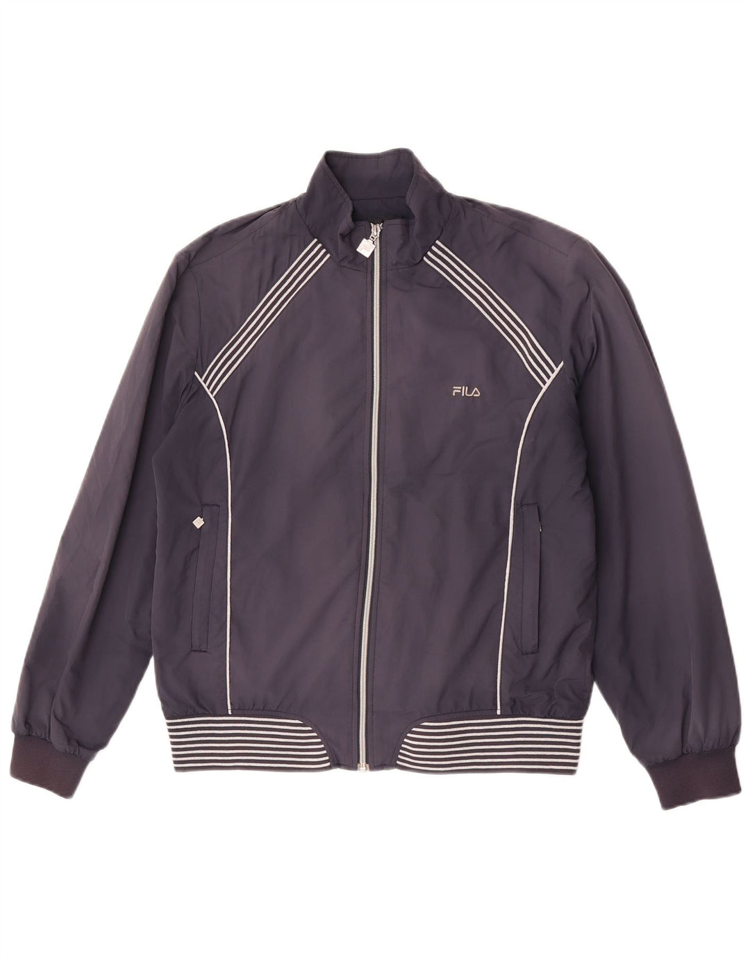 Damska kurtka bomberka Fila UK 18 XL, poliester w granatowe paski