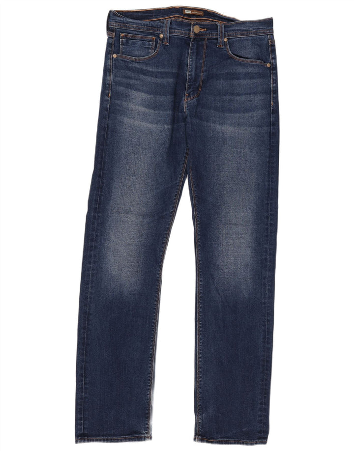 Męskie jeansy Levi's 513 Slim Straight W32 L34 Niebieskie bawełniane