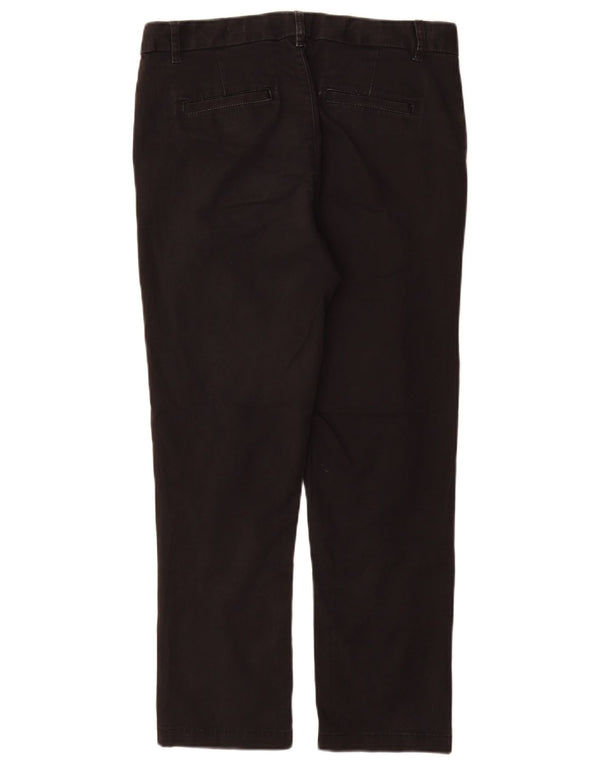 Damskie proste spodnie chino FAT FACE UK 10 Small W28 L26 Czarna bawełna