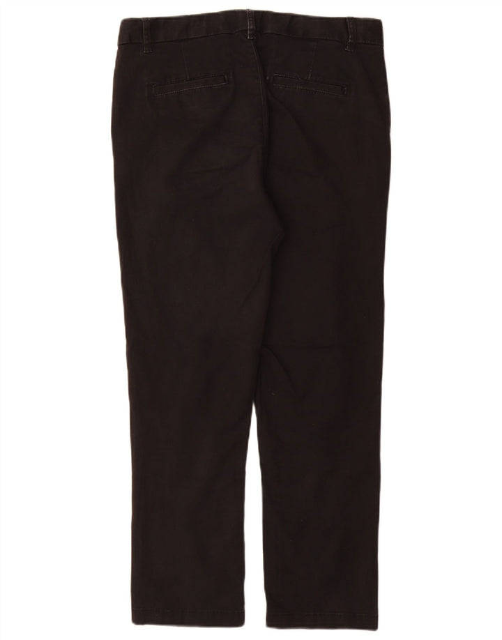 Damskie proste spodnie chino FAT FACE UK 10 Small W28 L26 Czarna bawełna