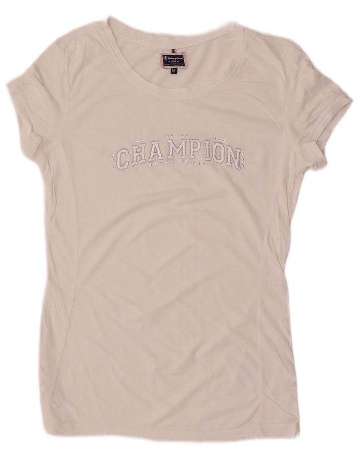 Damska koszulka graficzna Champion Top UK 12 Medium White