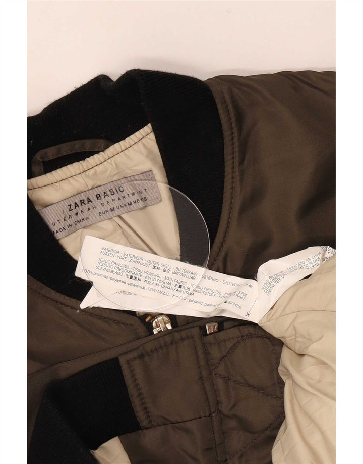 Damska kurtka bomberka oversize Zara UK 14 w kolorze średniego khaki