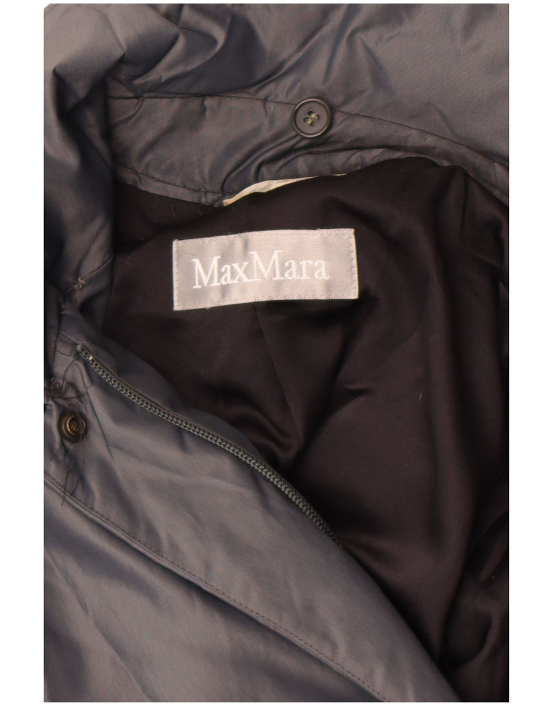 Damska kurtka wiatrówka Max Mara UK 14, duża, szary nylon