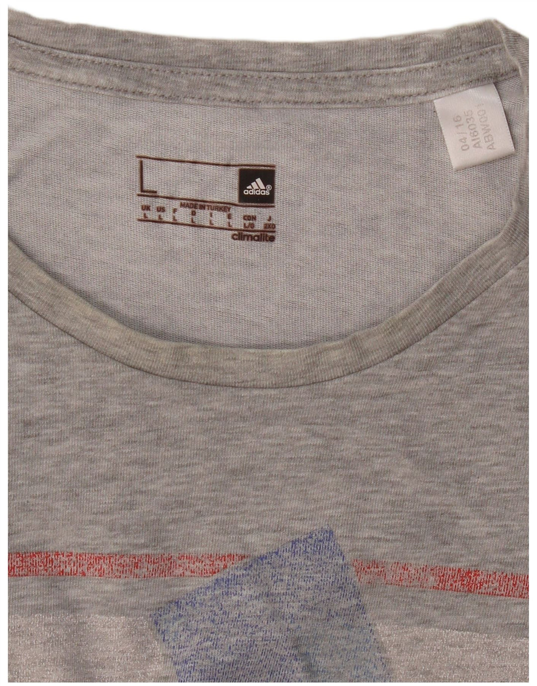 Męski T-shirt ADIDAS Climalite Graphic Top, duży, szary