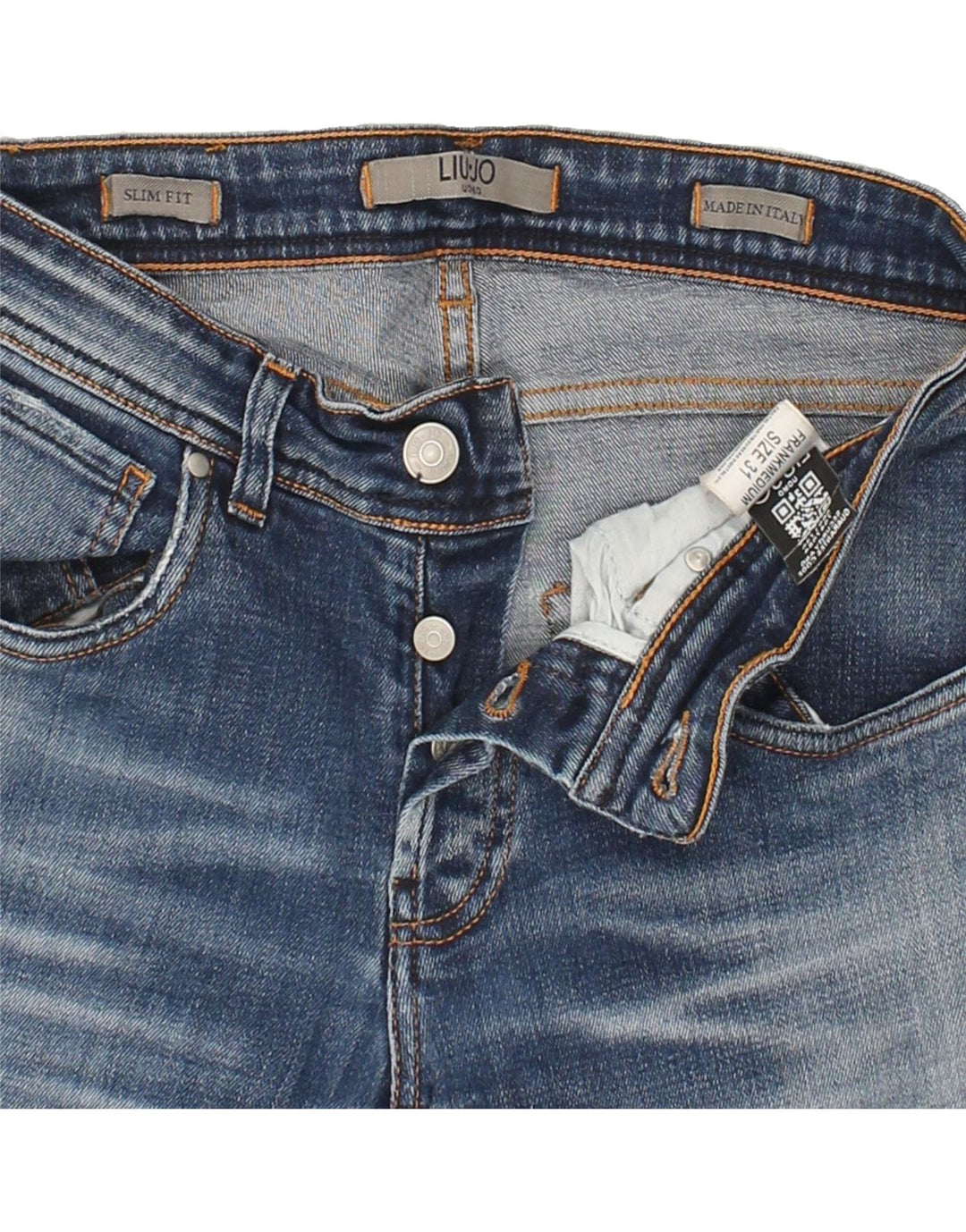 LIU JO Womens Distressed Slim Jeans W31 L31 Blue Cotton Vintage Liu Jo and Second-Hand Liu Jo from Messina Hembry 
