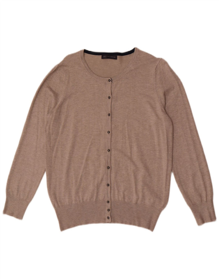 Sweter damski Marks & Spencer UK 16, duży, beżowy, wiskoza