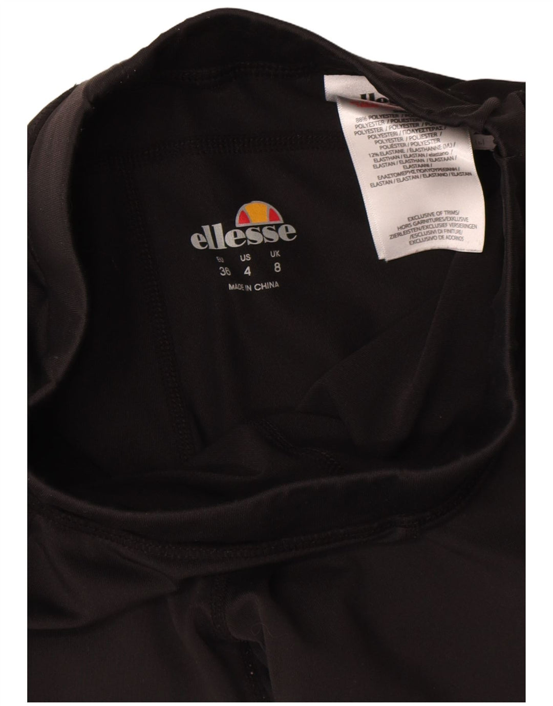 Damskie legginsy Ellesse Graphic Crop UK 8 Small Black Polyester