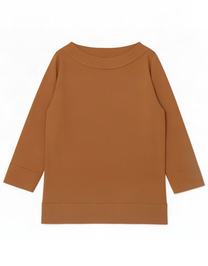 Marks & Spencer Damski top z rękawem 3/4 UK 10 Small Brown Wiskoza