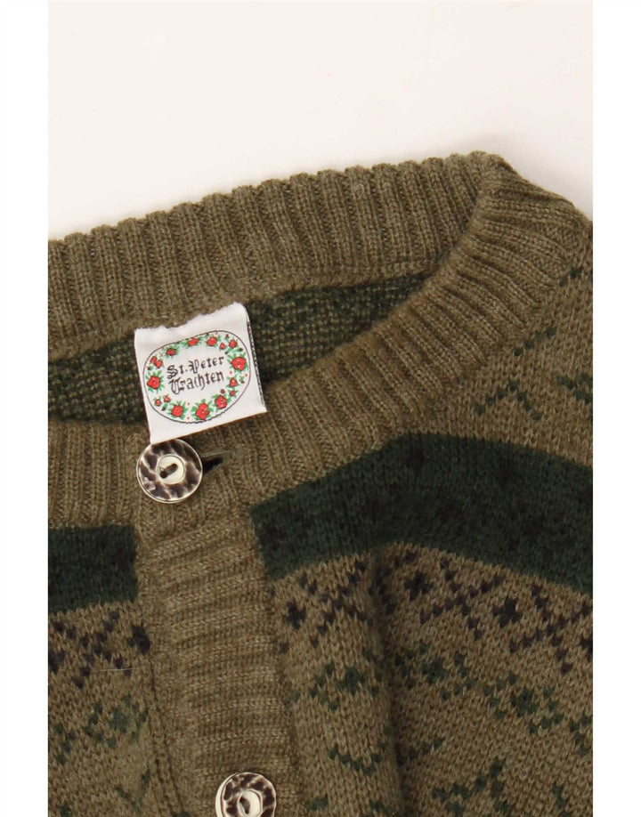 Sweter męski St. Peter Trachten, średni khaki, akryl Fair Isle