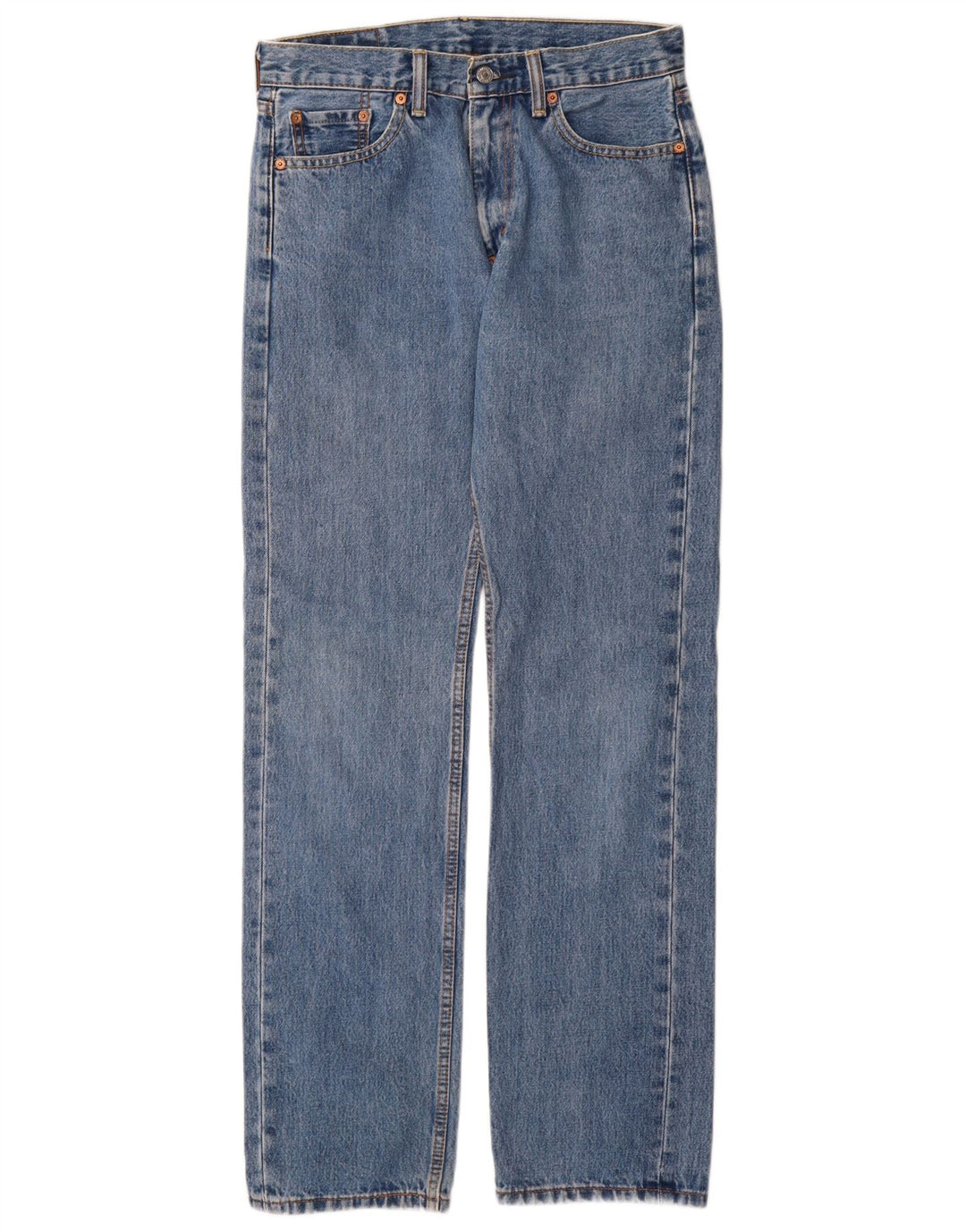 Męskie jeansy Levi's 505 Straight W30 L34 Niebieskie bawełniane