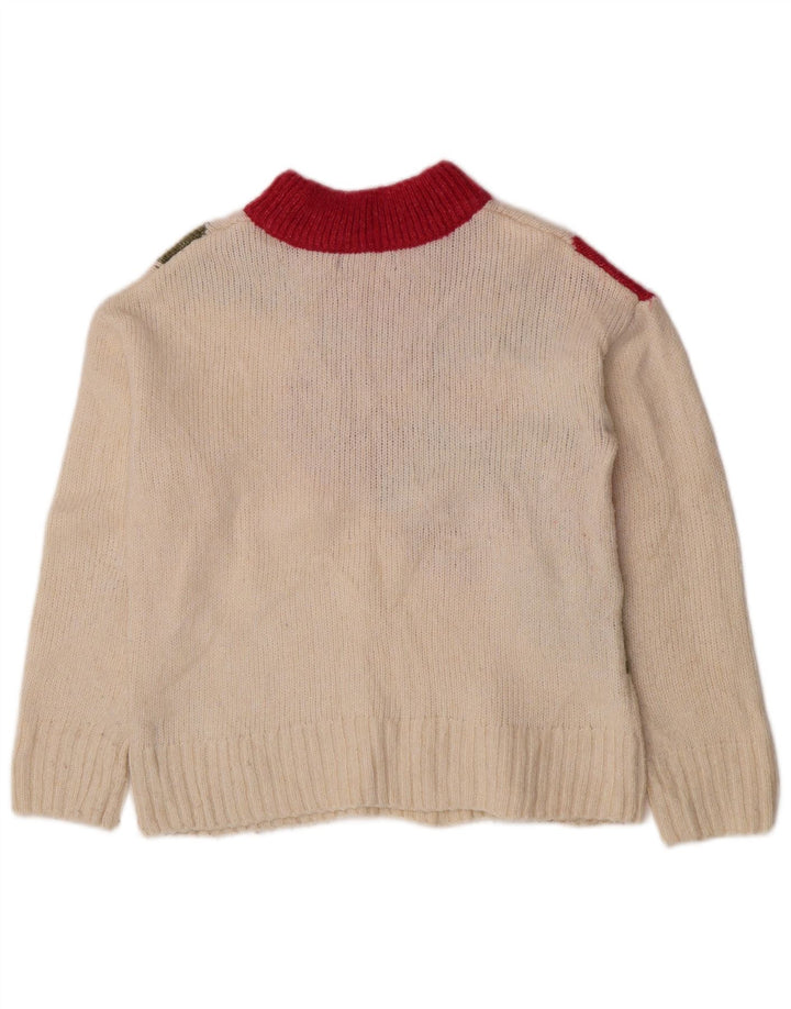 Marks & Spencer Damski sweter z golfem UK 10, mały, w kolorze złamanej bieli